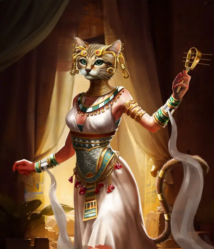 Anthropomorphic Egyptian Cat Figure