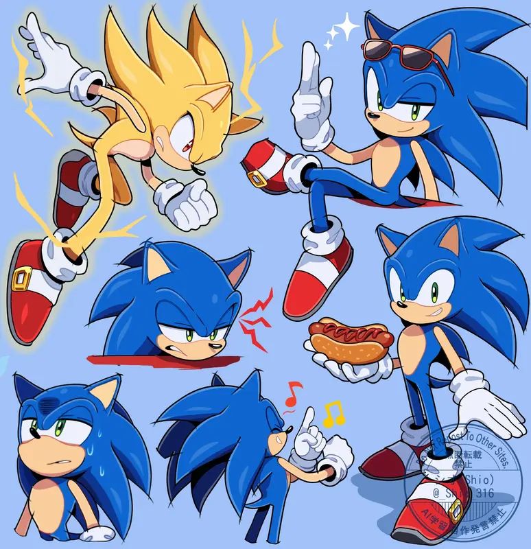 Anthropomorphic Hedgehog Various Poses