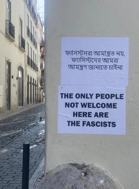 Anti-fascist Posters On Wall