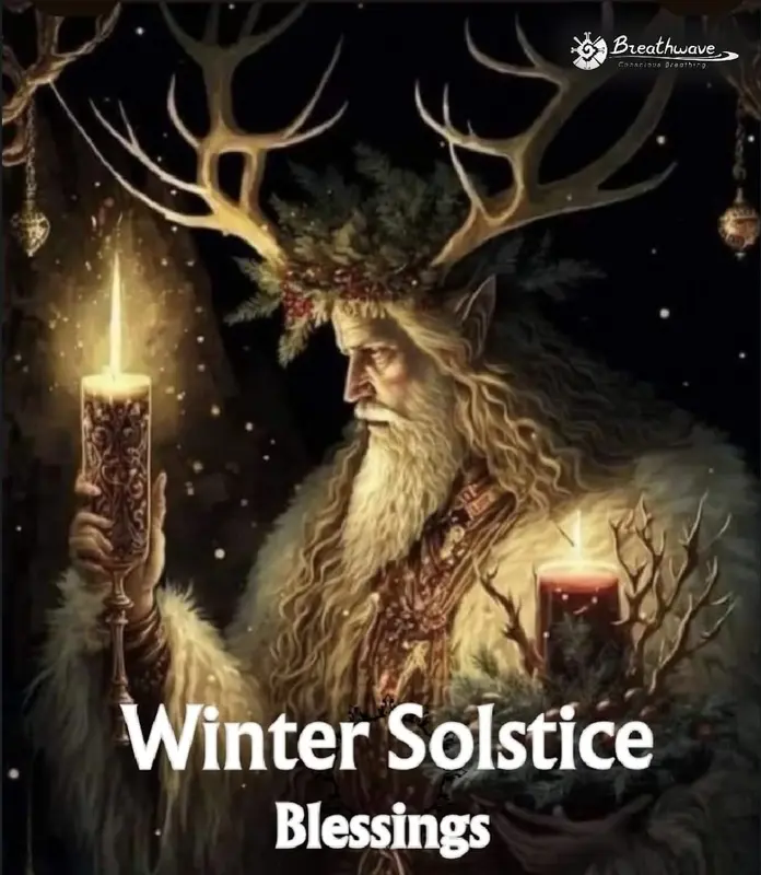 Antlered Figure Holds Candle