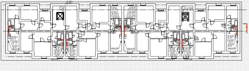 Apartment Complex Blueprint Layout