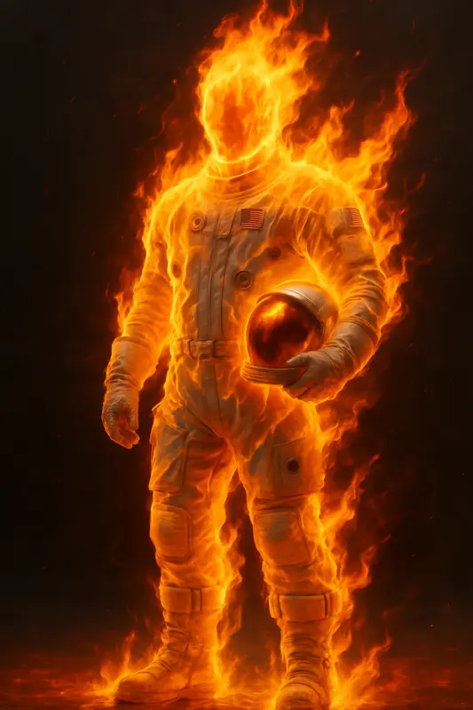 Astronaut In Flames