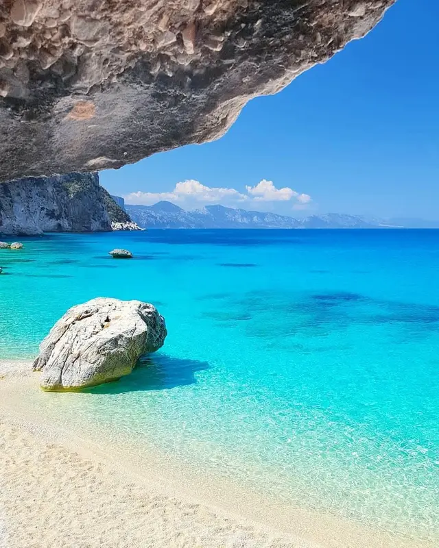 Beach, Sea, Rocks And Sky.