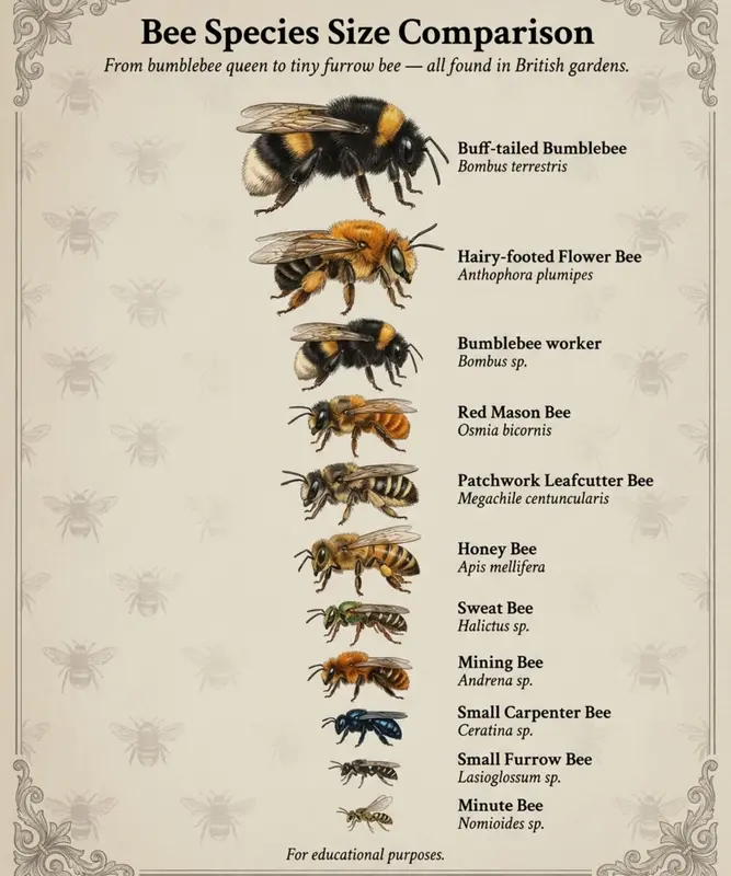 Bee Species Size Comparison Chart