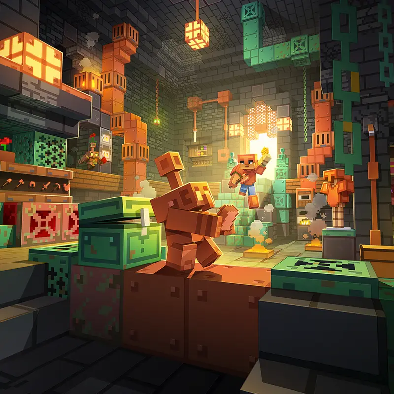 Blocky Figures Copper Workshop