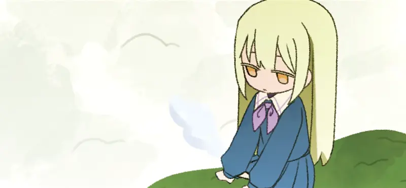 Blonde Anime Girl Outdoors