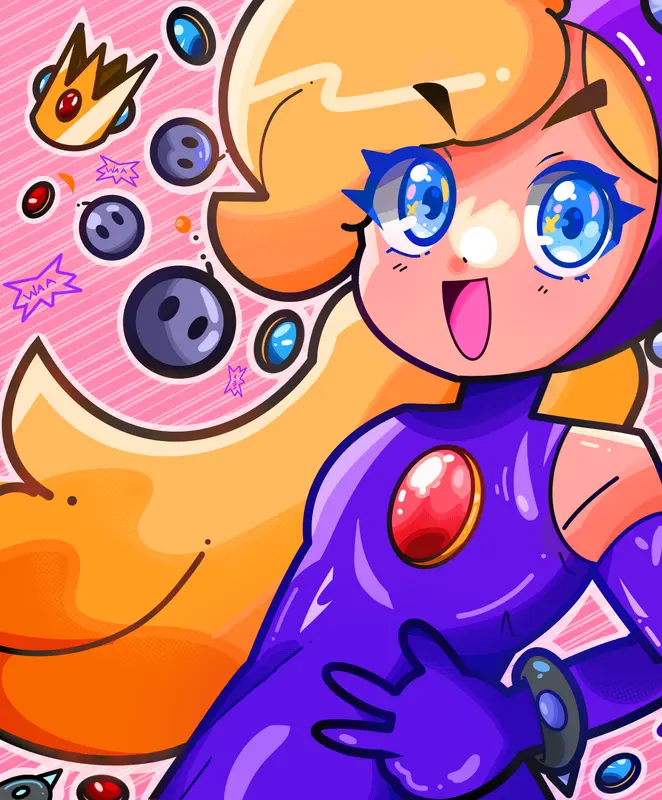 Blonde Character With Cosmic Elements