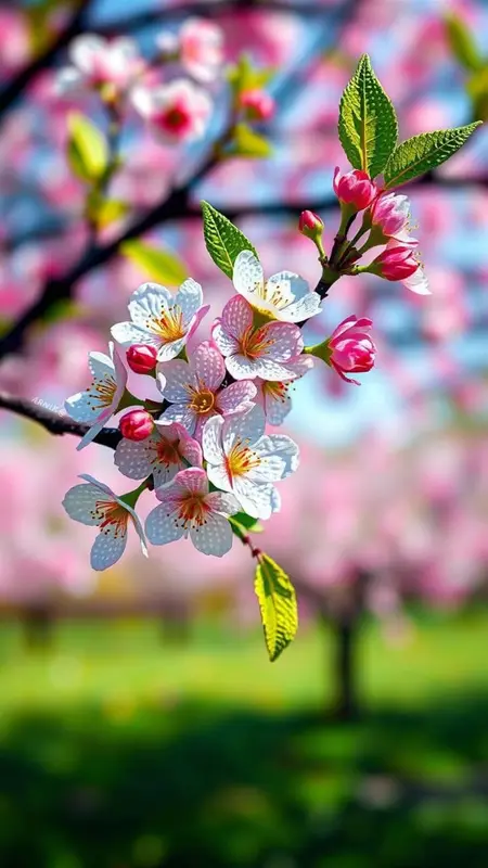 Blooming Branch With Flowers