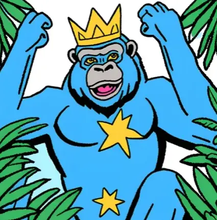 Blue Gorilla With Crown