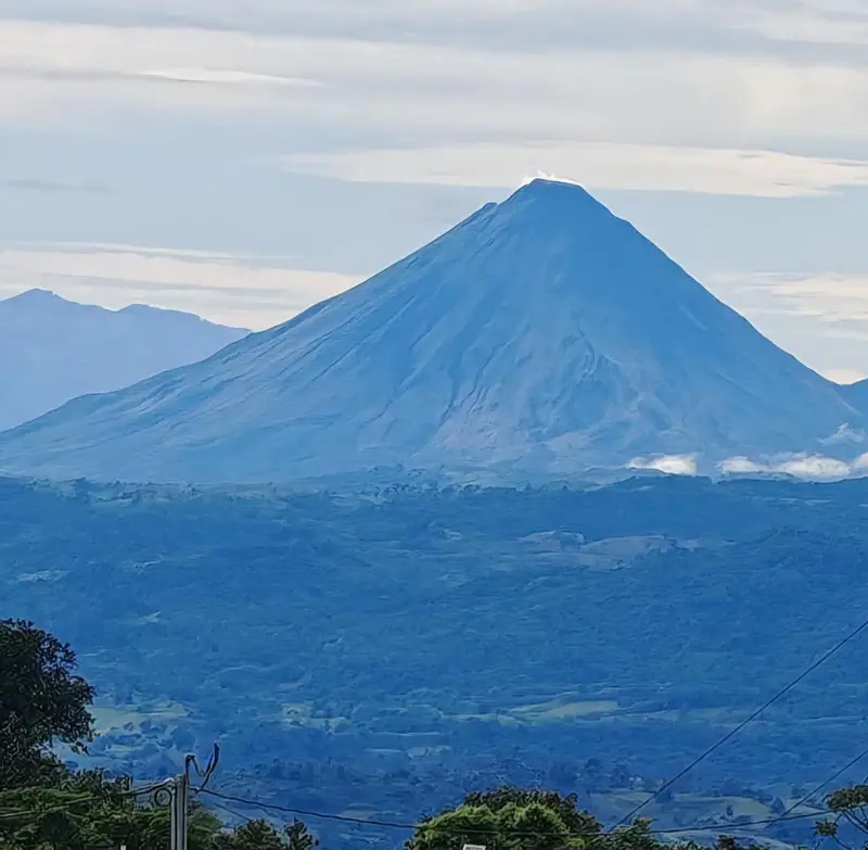 Blue Mountain And Cloudy Sky