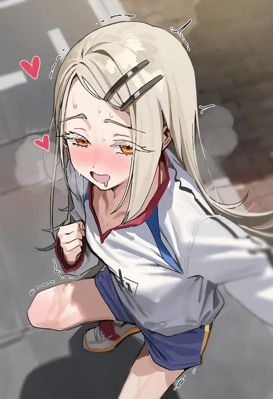 Blushing Anime Girl Illustration