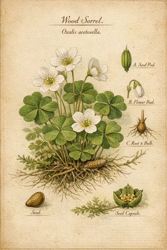 Botanical Wood Sorrel Study