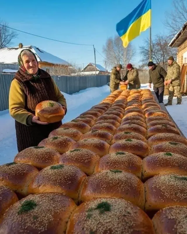 Bread Display In Snow