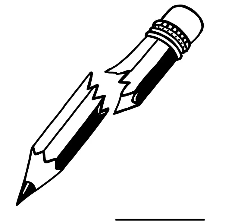 Broken Pencil Illustration