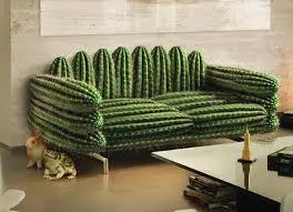 Cactus Sofa And Animal Companions