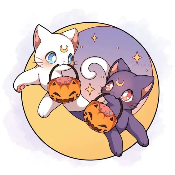 Cartoon Cats With Baskets