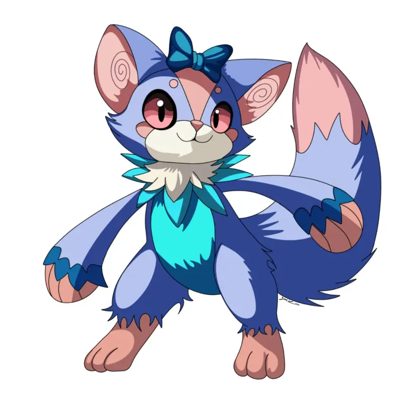 Cartoon Creature With Bow