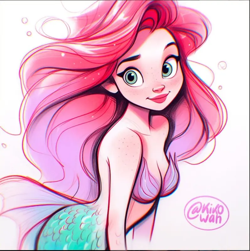 Cartoon Mermaid Illustration