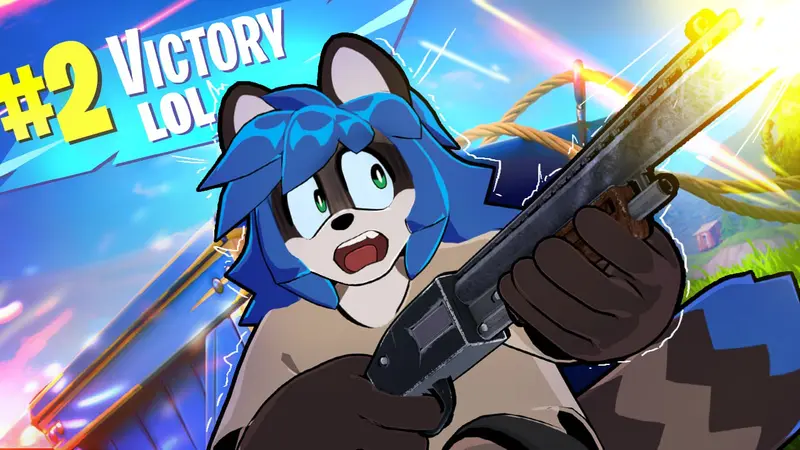 Cartoon Raccoon With Shotgun