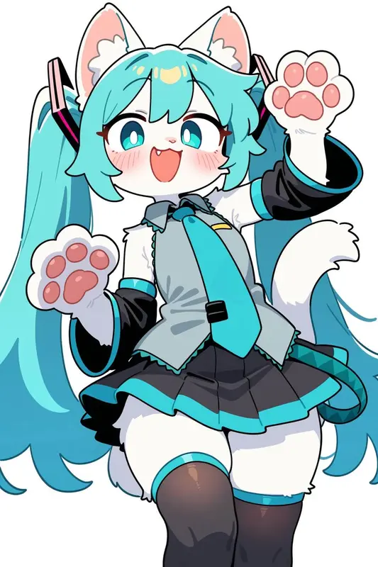 Cat Girl In School Uniform