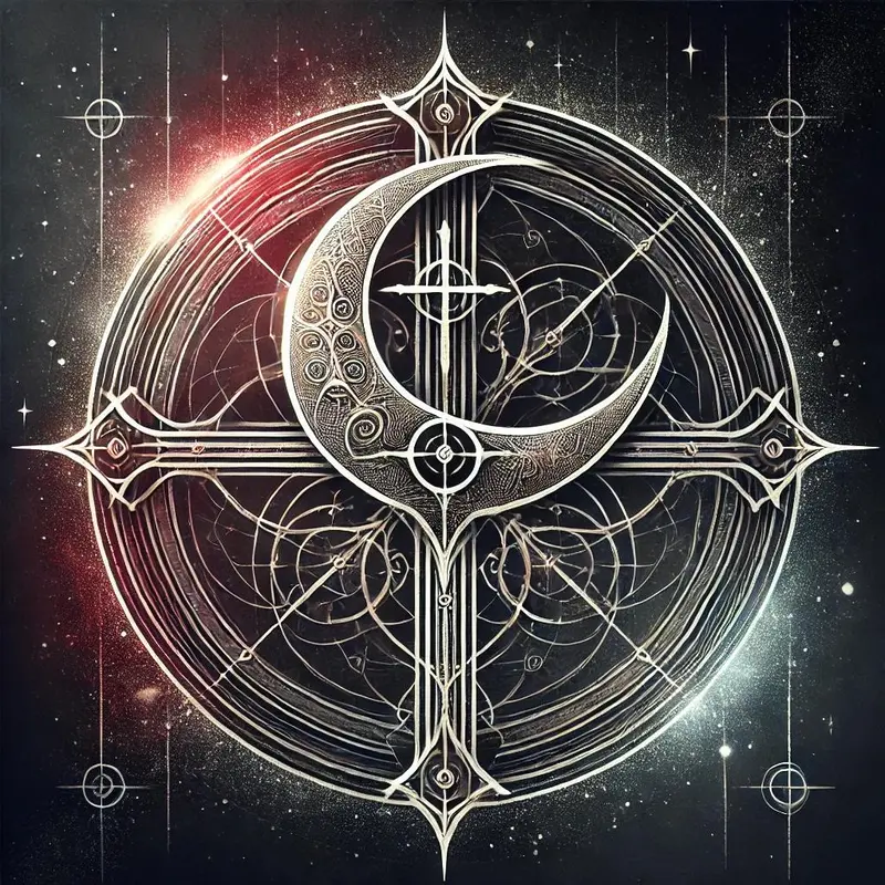 Celestial Moon Symbol Design