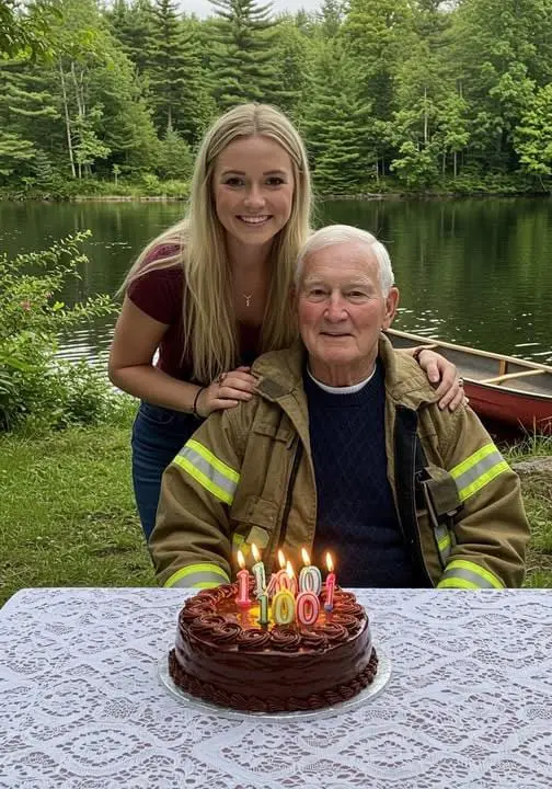 Centennial Celebration With Cake, Lake