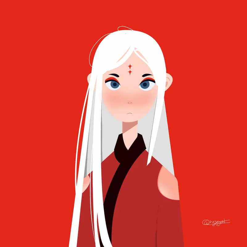 Character With White Hair