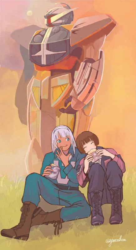 Characters With Robot Background