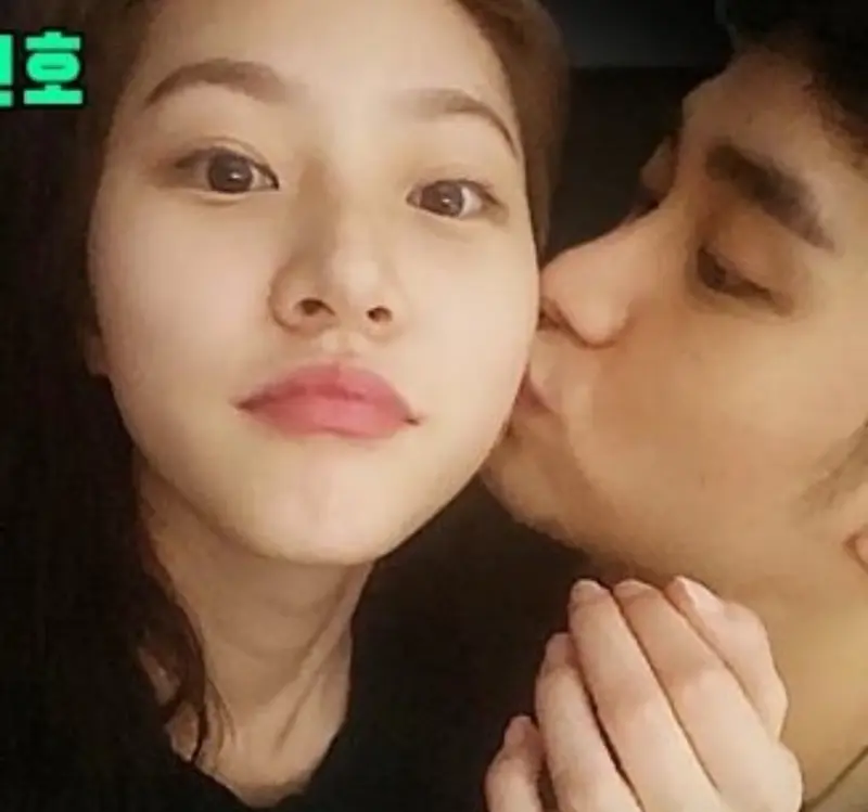 Cheek Kiss Candid Moment