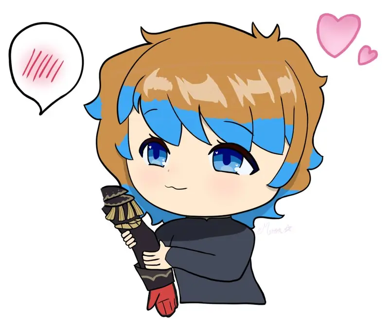 Chibi Character Holding Trophy