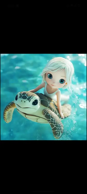 Child Riding Sea Turtle