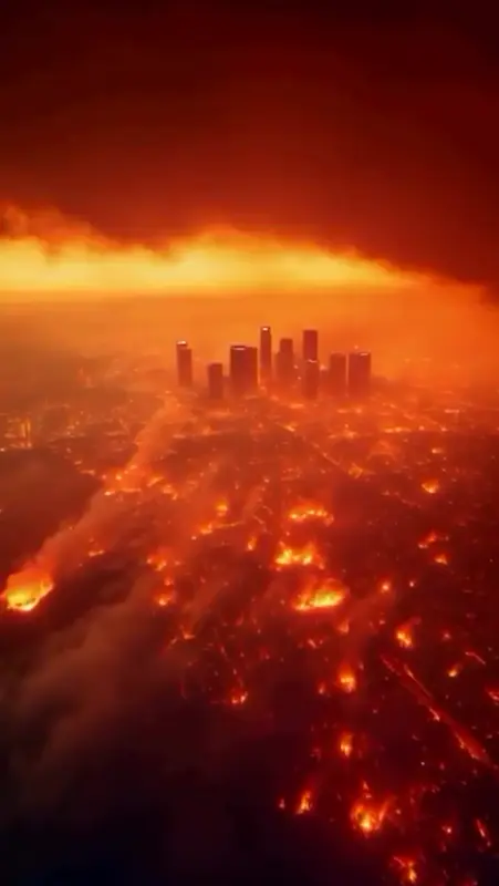 City Engulfed In Flames