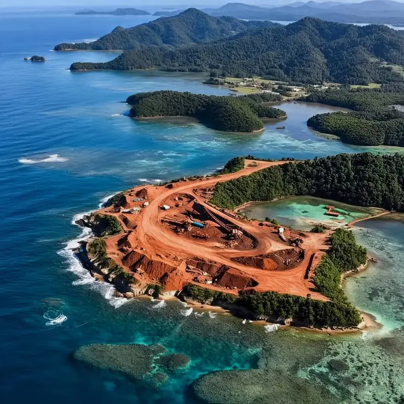Coastal Construction Site Aerial View