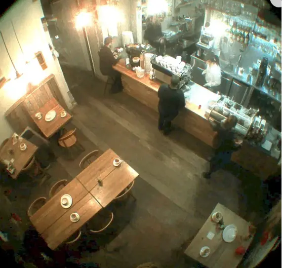 Coffee Shop Interior, Overhead View