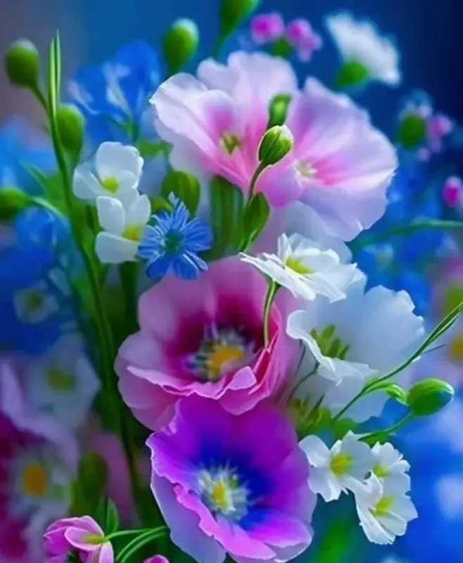 Colorful Floral Bouquet Artwork