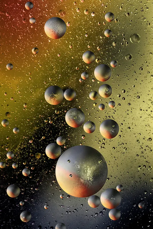 Colorful Oil Bubbles Abstraction