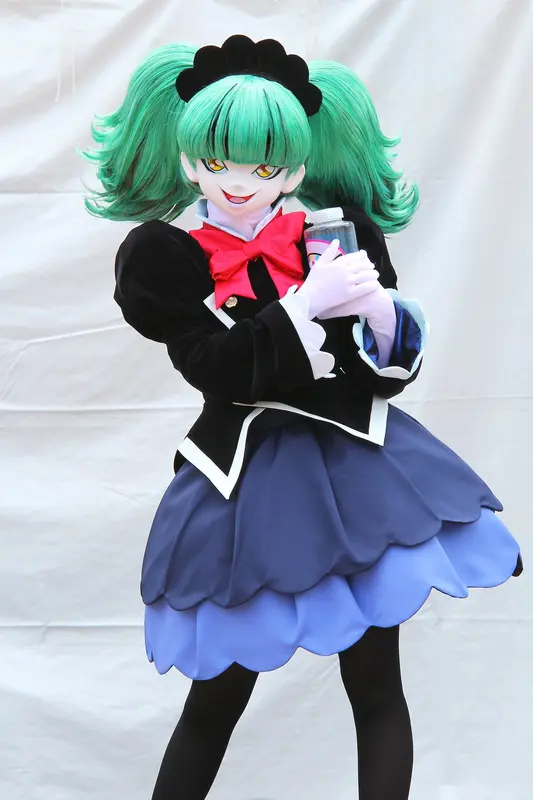 Cosplay Character With Green Hair