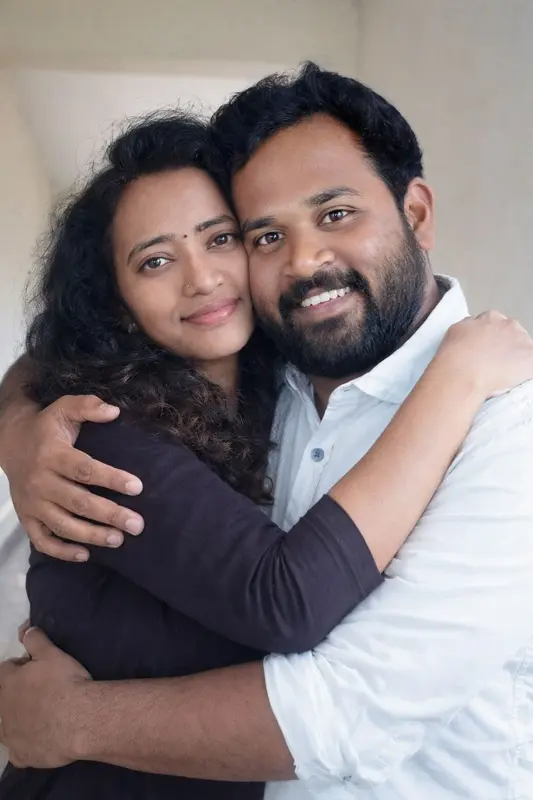 Couple Embrace Portrait