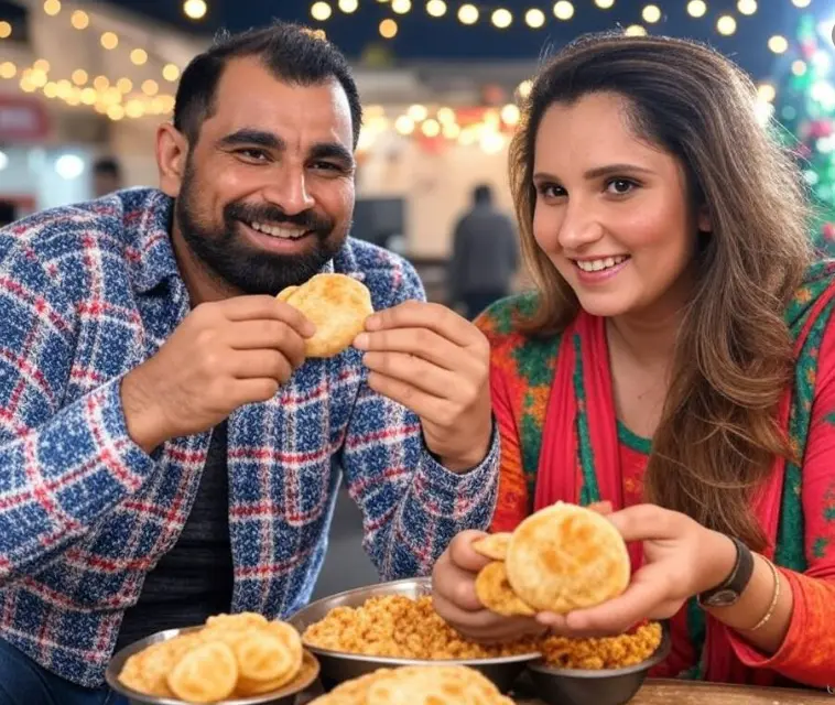 Couple Enjoying Festive Meal