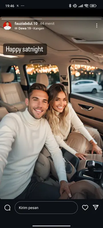 Couple In Car Smiling
