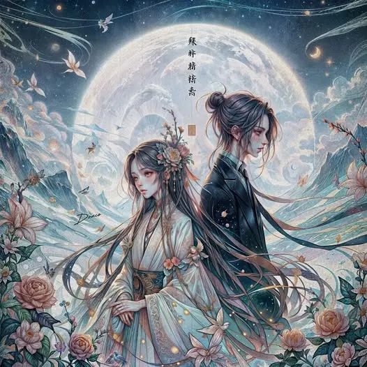 Couple In Moonlit Garden