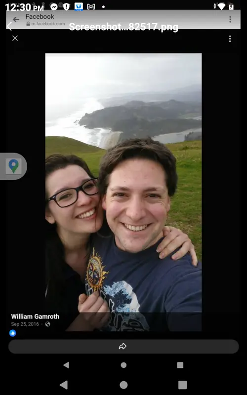 Couple Selfie Coastal Landscape