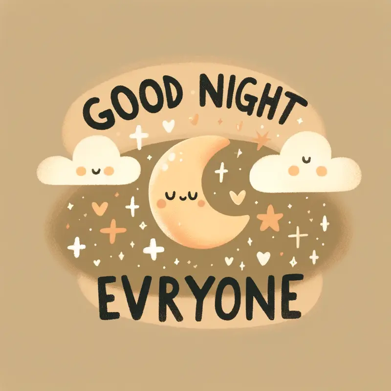 Crescent Moon Night Illustration