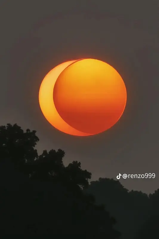 Crescent Sun In Twilight