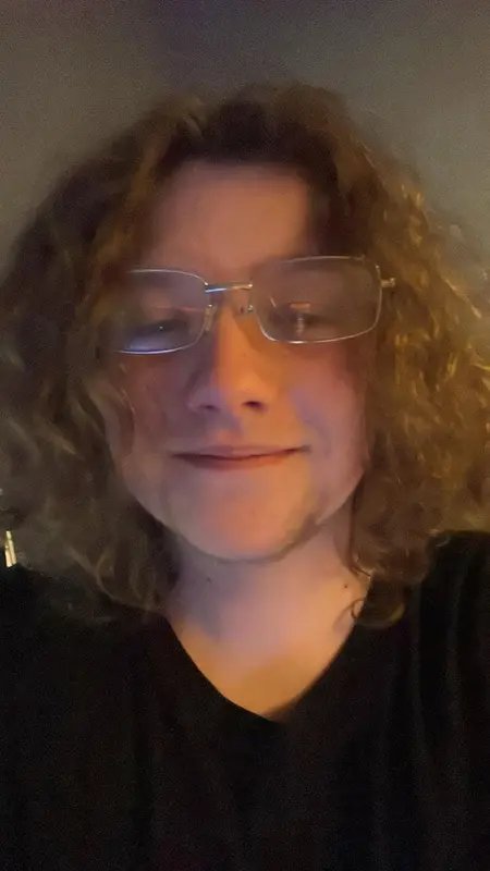 Curly Hair Person Smiling