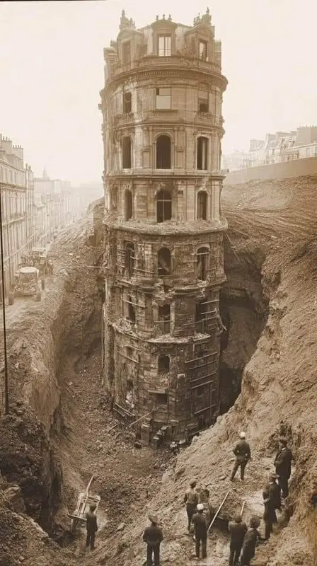 Cylindrical Building Excavation Site