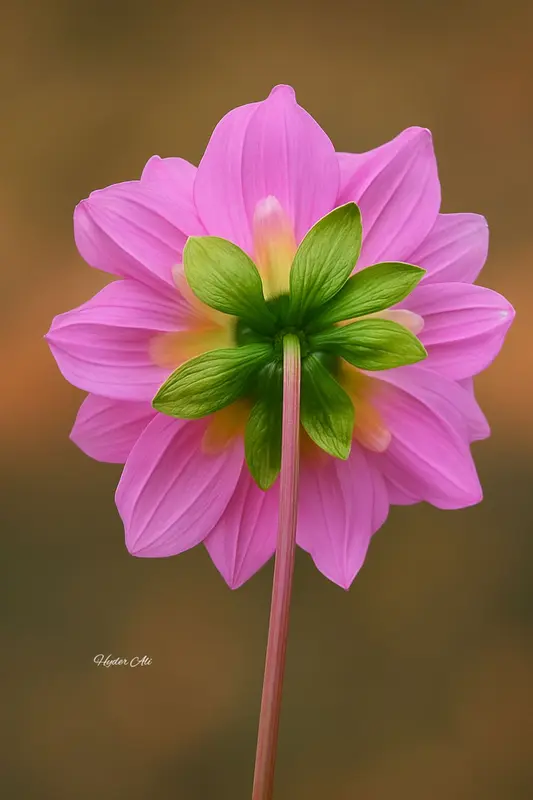 Dahlia Back View, AI Generated