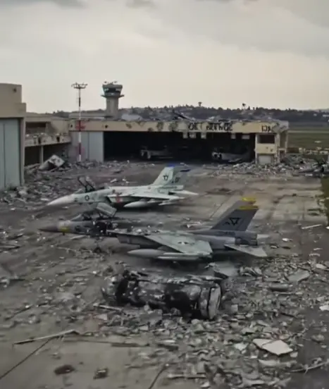 Damaged Airfield With Fighter Jets
