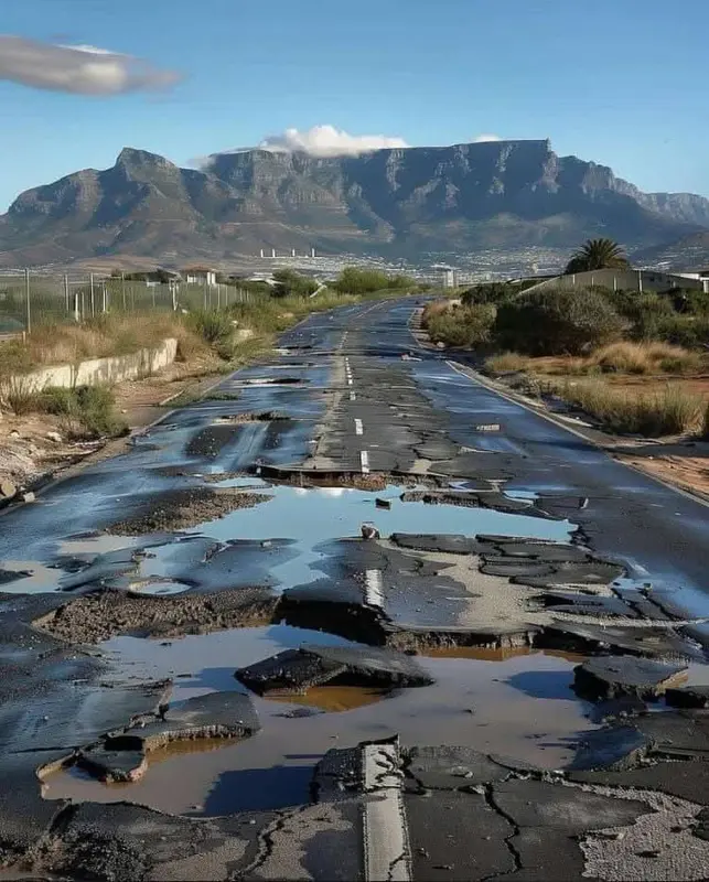 Damaged Road, Mountain View