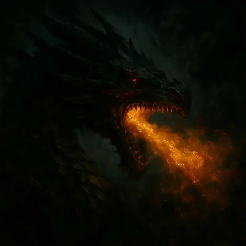 Dark Dragon Breathes Fire